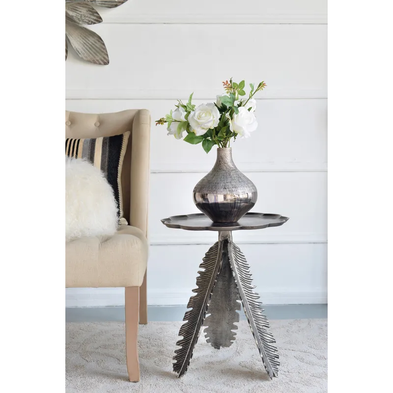 Leaf Side Table - Silver
