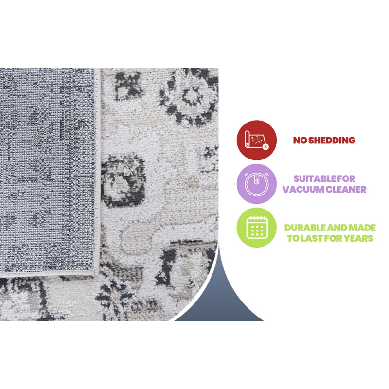 Payas - 2\' x 3\' Medallion Non-Shedding Living Room Bedroom Dining Home Office Stylish And Stain Re