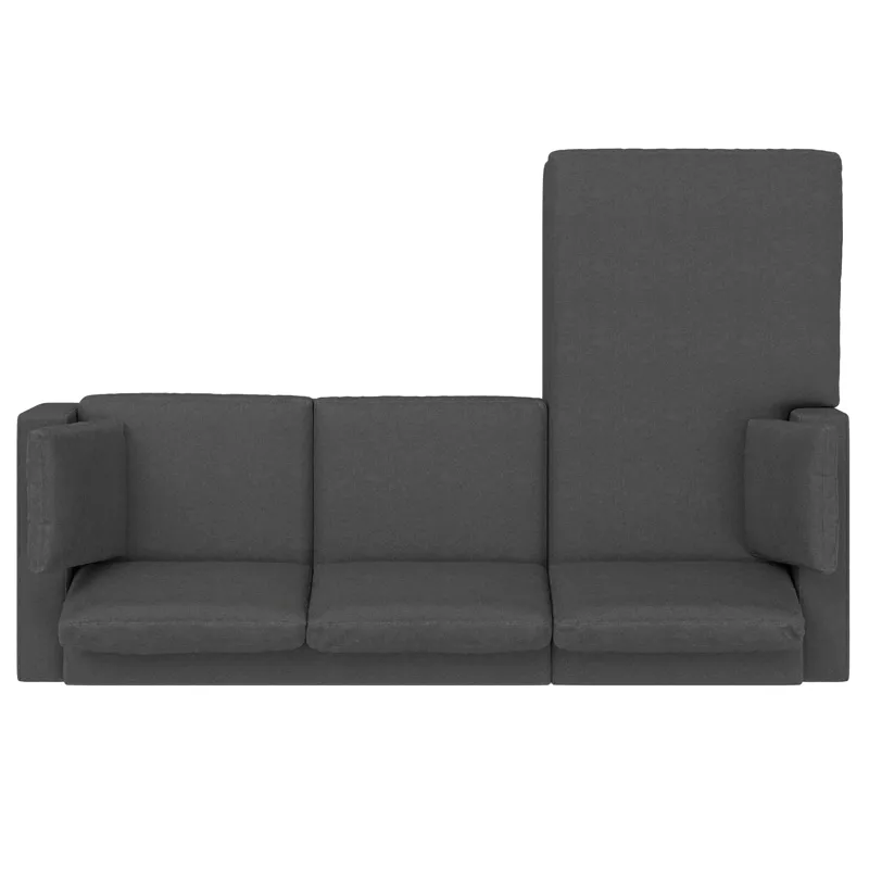 Charlie - Deep Seater Left Sectional Sofa - Pebble Gray