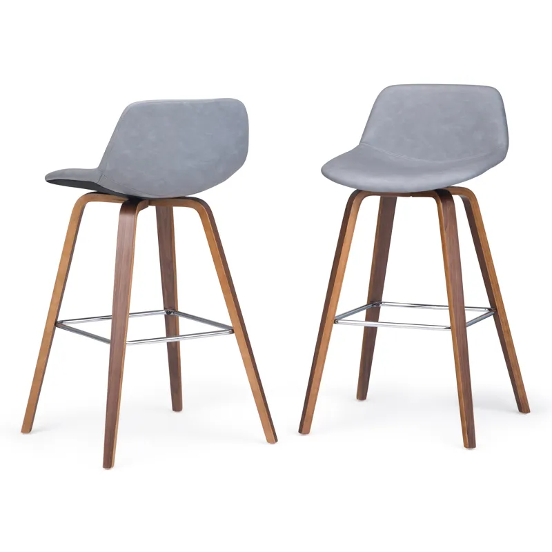 Randolph - Bentwood Counter Height Stool (Set of 2) - Stone Grey