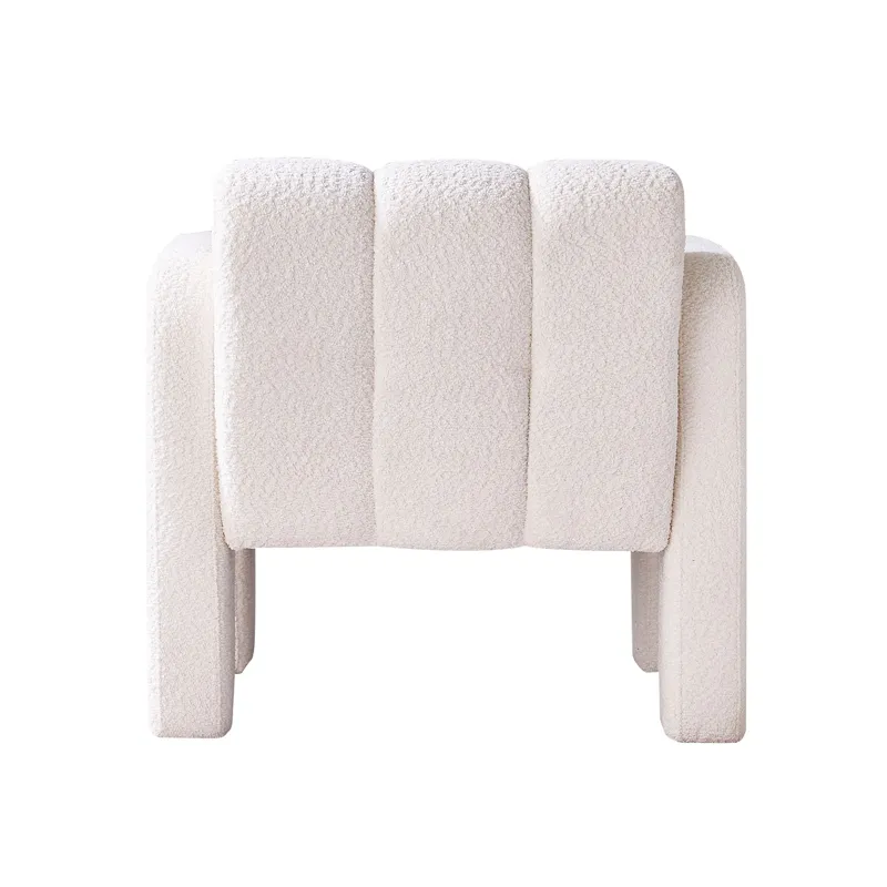 31.10\" Wide Boucle Upholstered Accent Chair - Beige