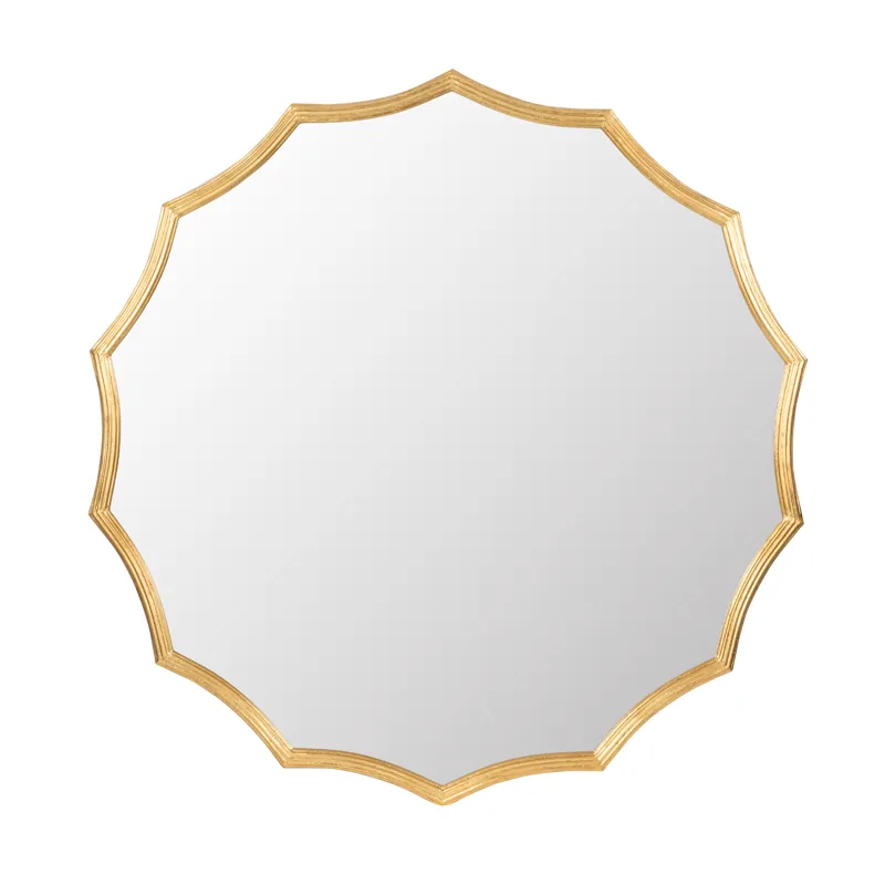 Round Sunburst Wall Mirror, Wall Decor Mirror For Entryway Bedroom Living Room - Gold