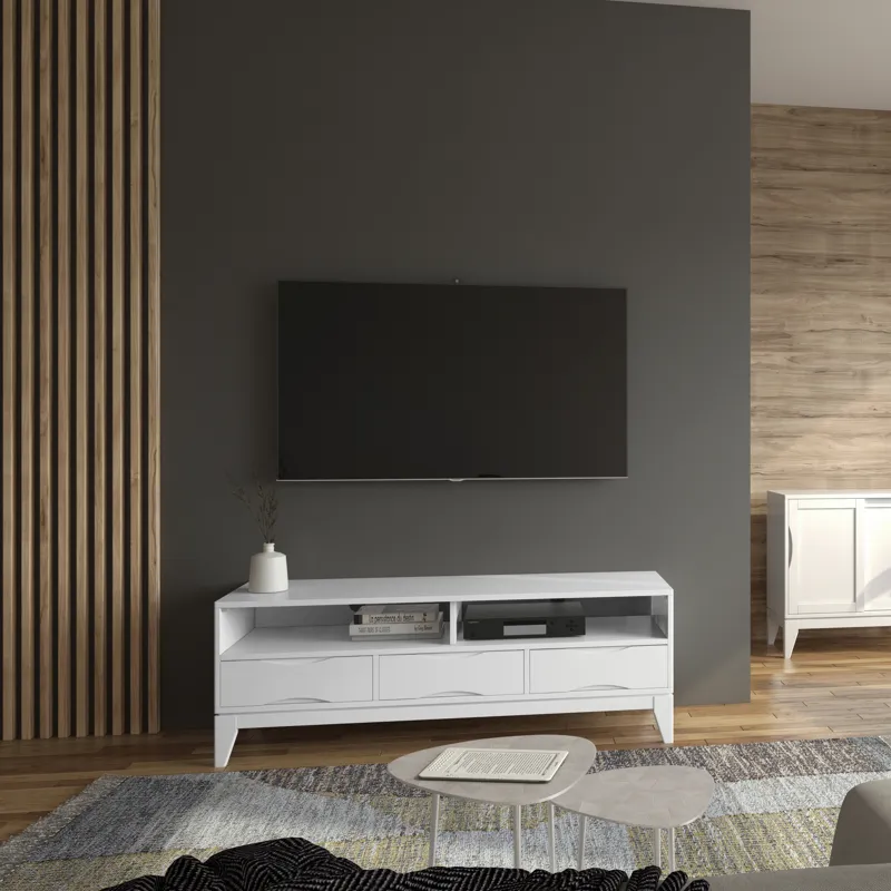 Harper - TV Media Stand - White