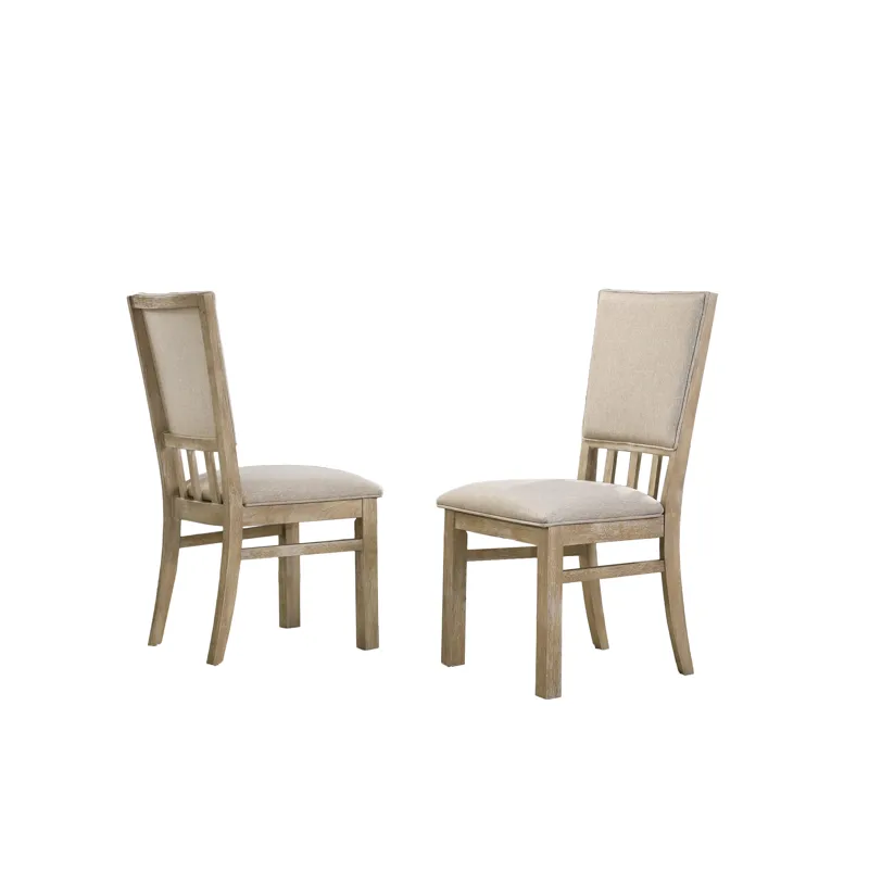 Brutus - 19\" Wide Contemporary Fabric Dining Chair (Set of 2) - Reclaimed Wheat