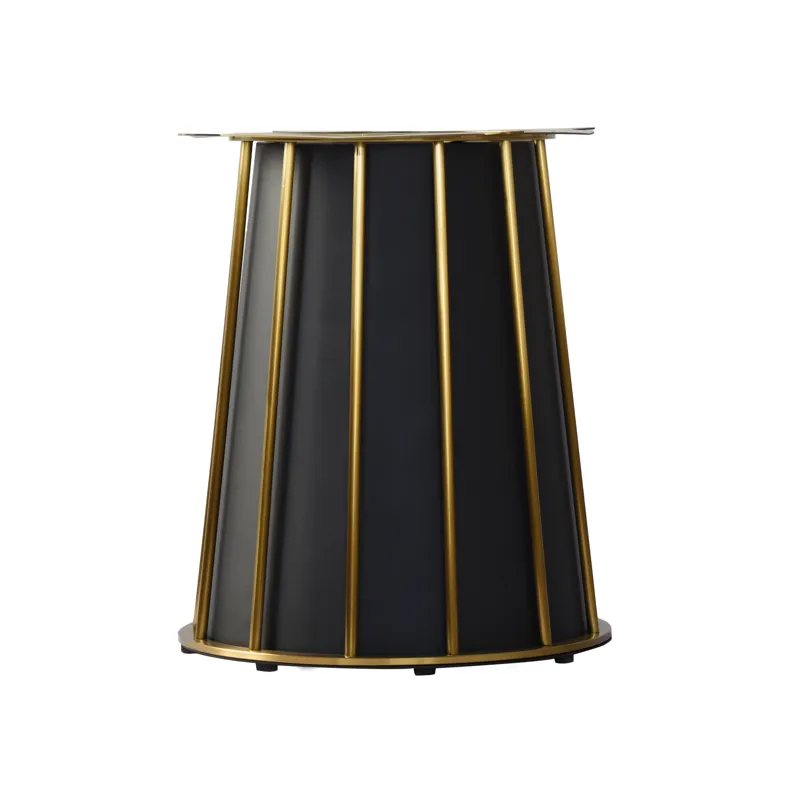Modern Artificial Stone Round Metal Iron Base Dining Table, Can Accommodate 6 People (Not Including 