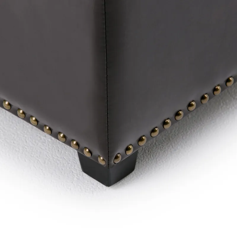 Kingsley - Large Storage Ottoman - Coffee Brown