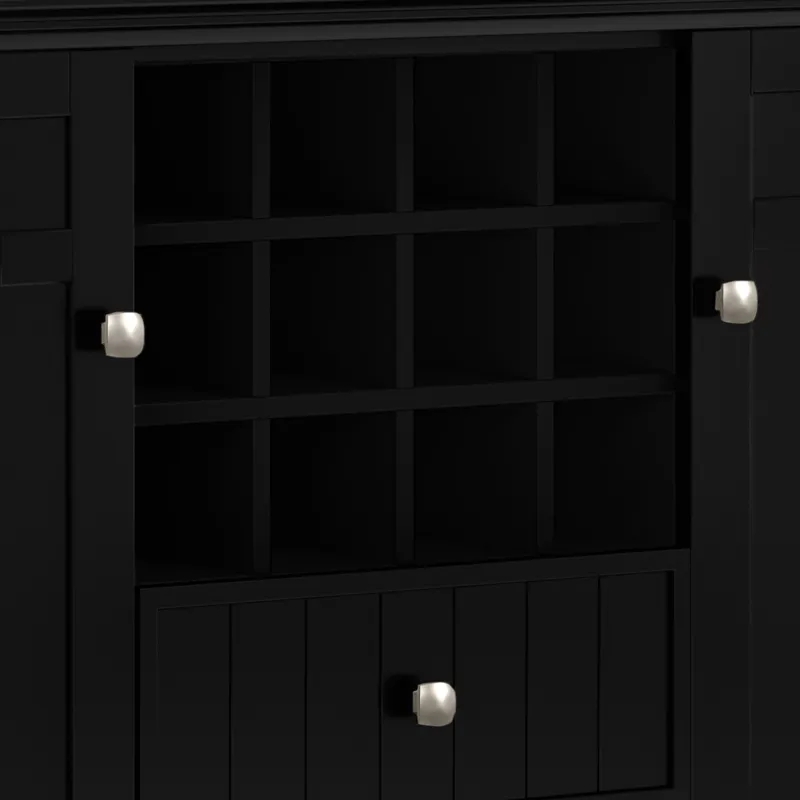 Bedford - Sideboard Buffet and Wine Rack - Black