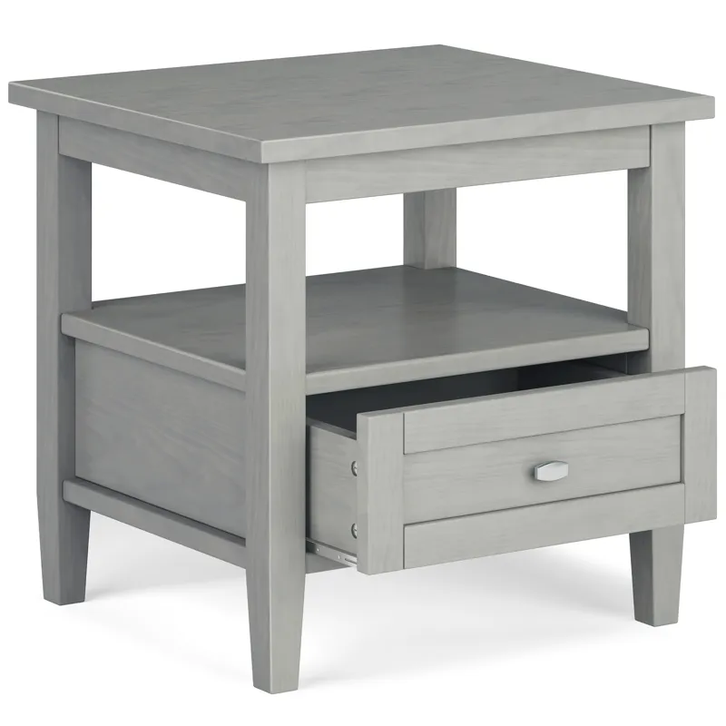Warm Shaker - End Table - Fog Grey