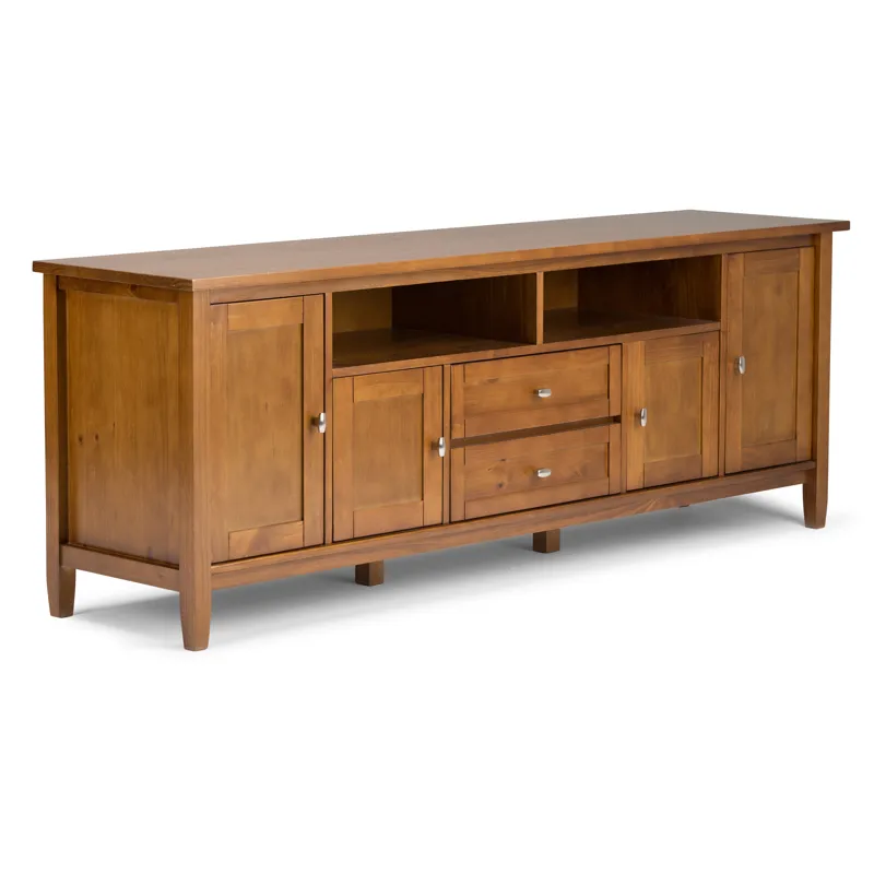 Warm Shaker - 72\" TV Media Stand - Light Golden Brown