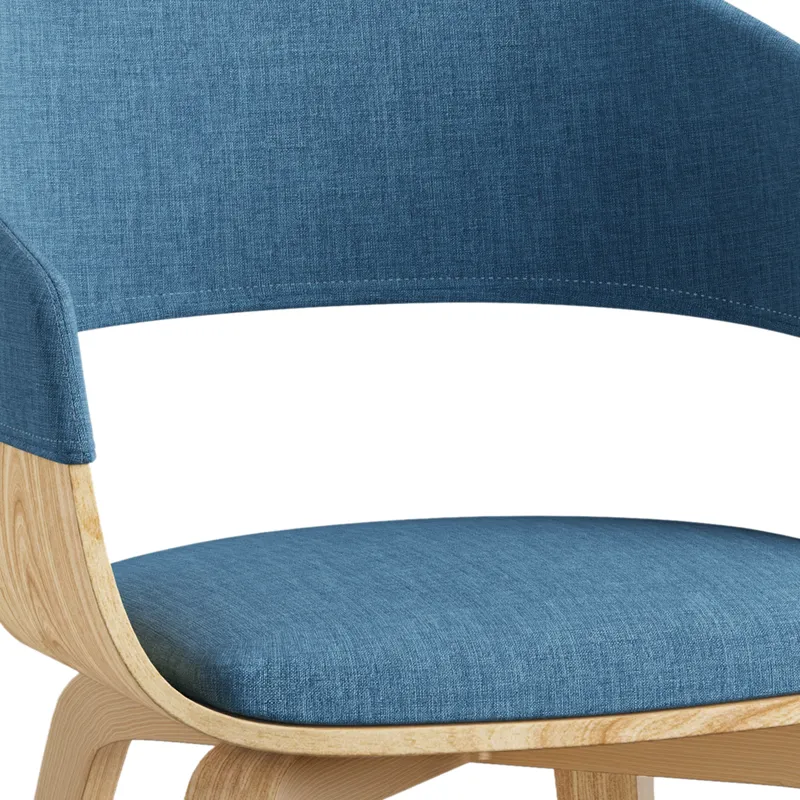 Lowell - Bentwood Dining Chair - Blue / Light Brown