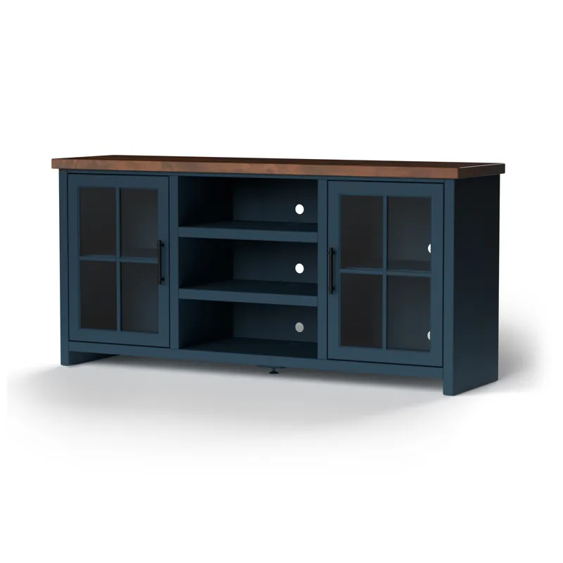 Nantucket - 67" TV Stand - Blue Denim / Whiskey