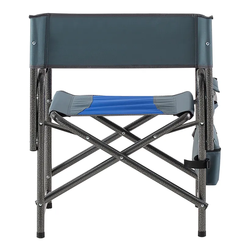 Padded Folding Outdoor Chair With Storage Pockets, Lightweight Oversized Directors Chair For Indoor,
