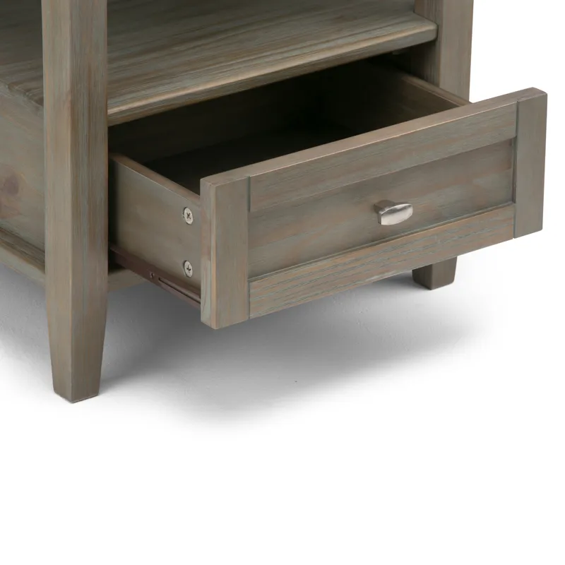 Warm Shaker - End Table - Distressed Grey