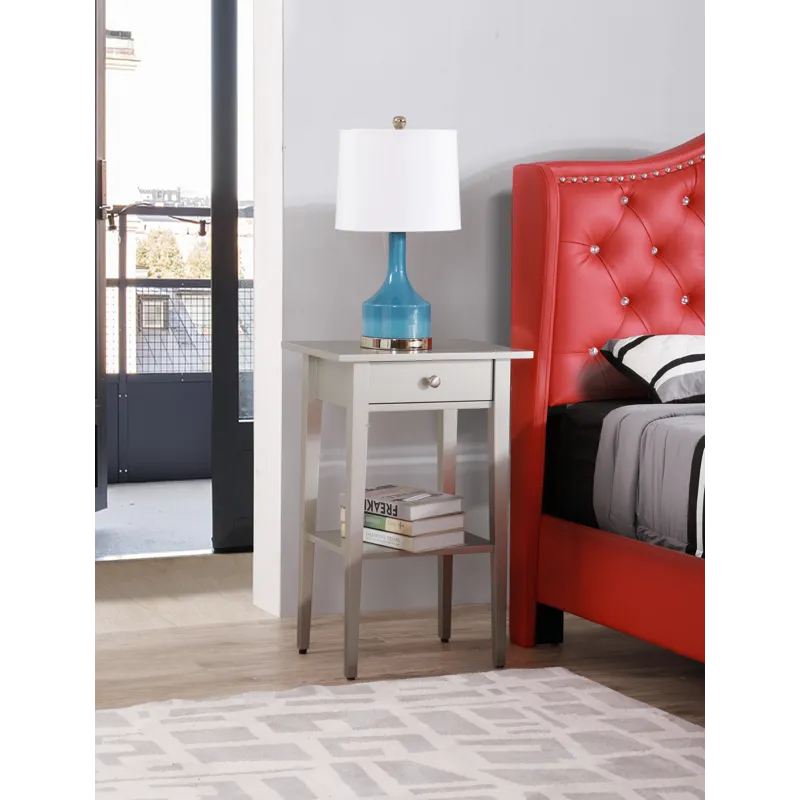 Dalton - G034-N Nightstand - Silver Champagne