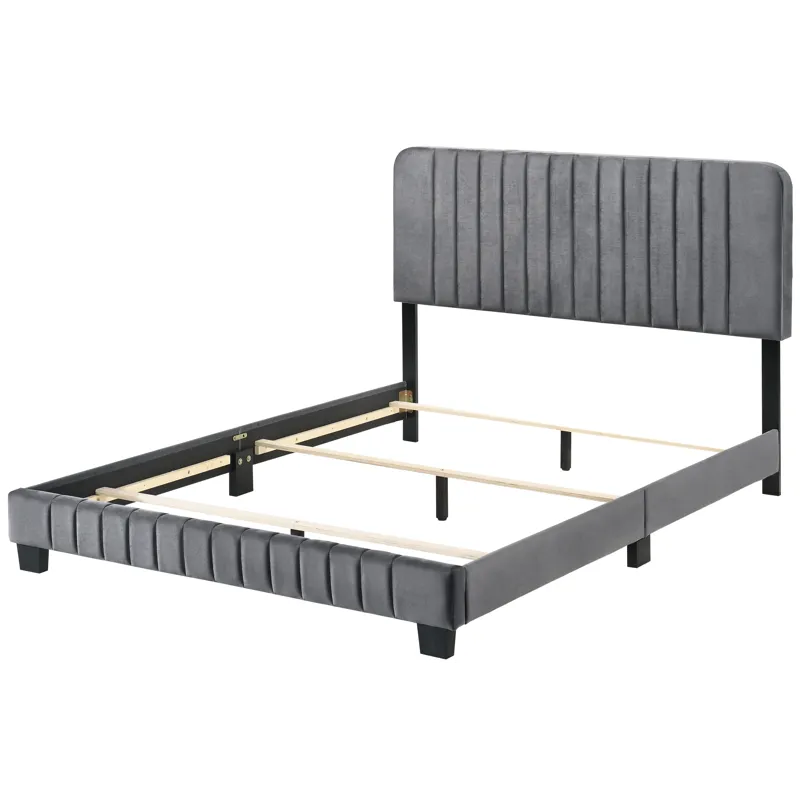 Lodi - G0408-KB-UP King Bed - Gray