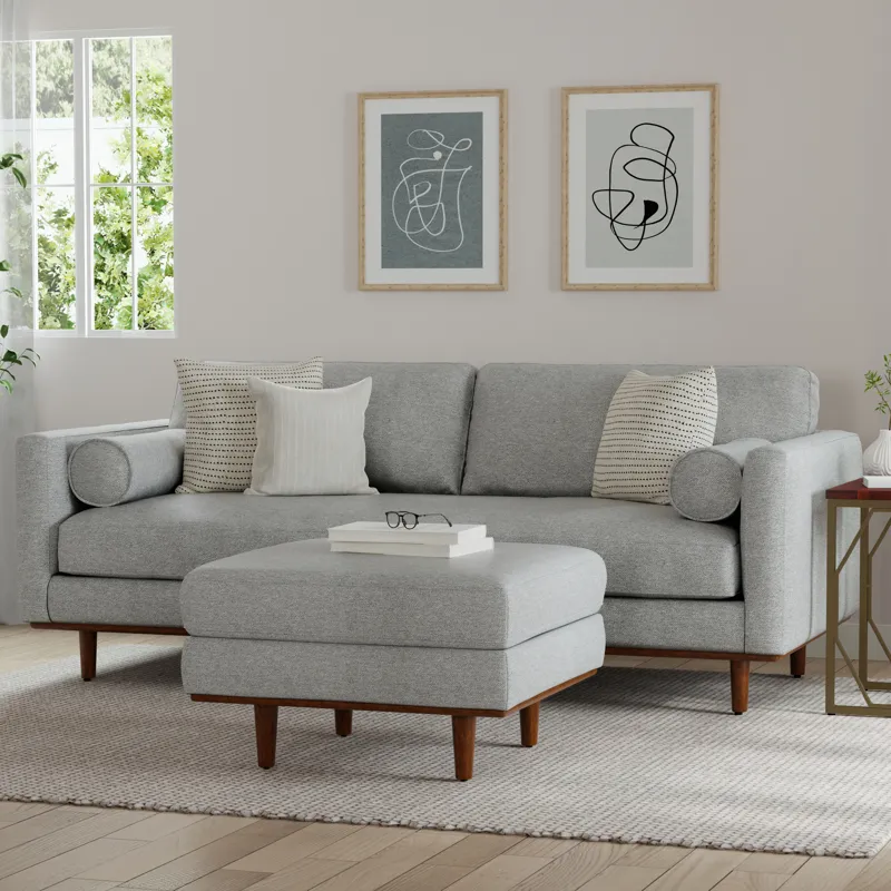 Morrison - 89\" Sofa - Mist Grey