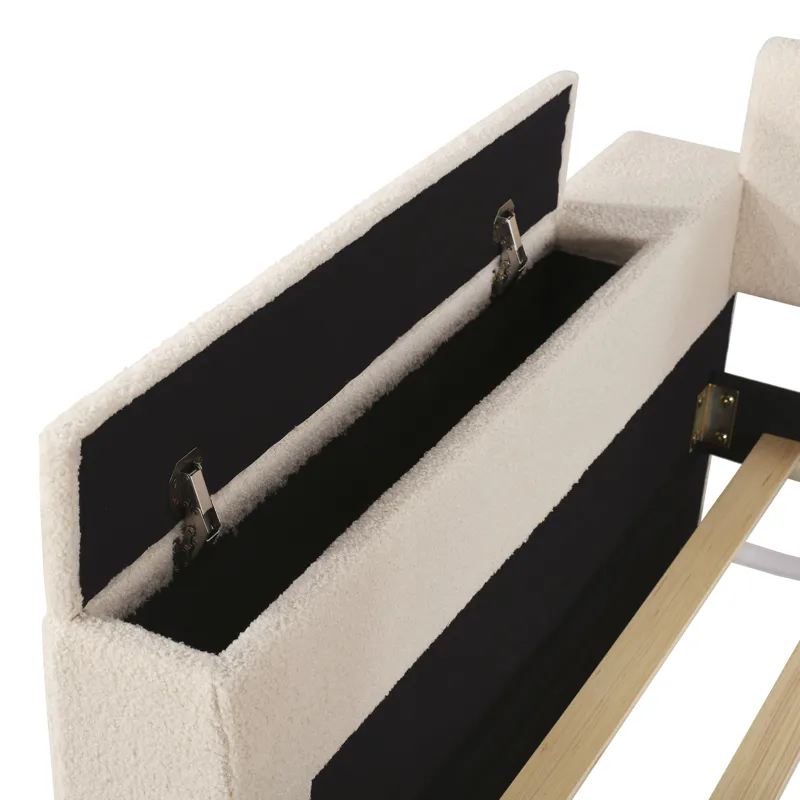 Twin Size Upholstered Daybed With Storage Armrests, Trundle And Latest Integrated Bluetooth Audio Sy