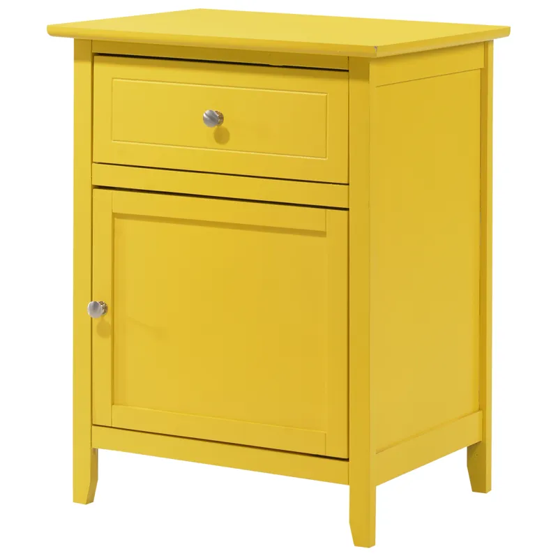 Izzy - G1402-N 1 Drawer /1 Door Nightstand - Yellow