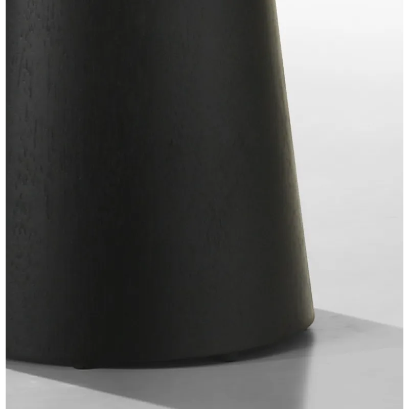 Jasper - Round End Table - Ebony Black