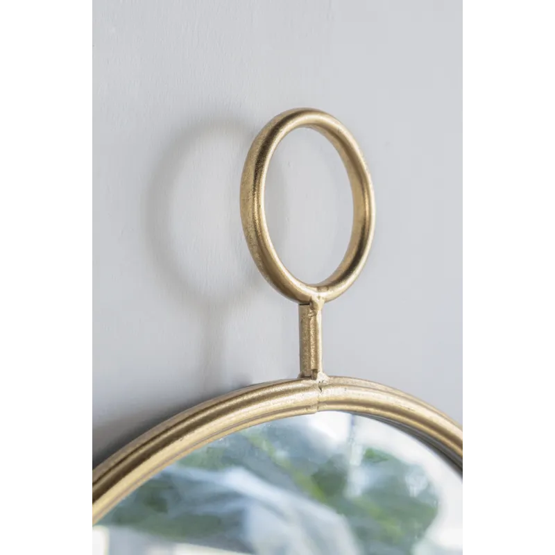 Circle Wall Mirror With Metal Frame, Accent Mirror For Living Room, Entryway, Office - Gold