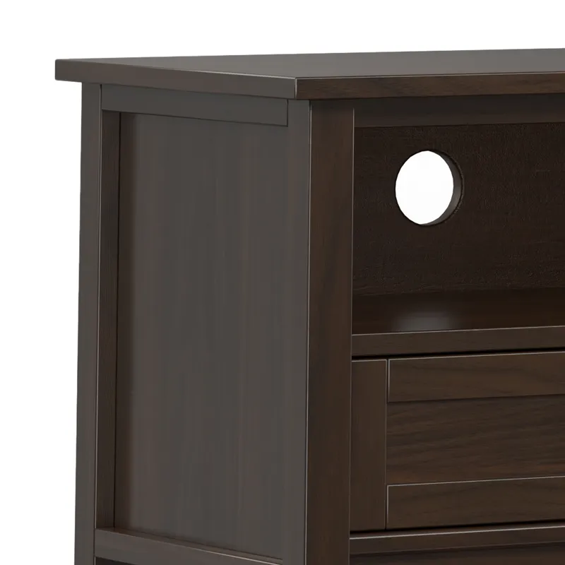 Warm Shaker Warm - Shaker 72\" Low TV Media Stand - Tobacco Brown