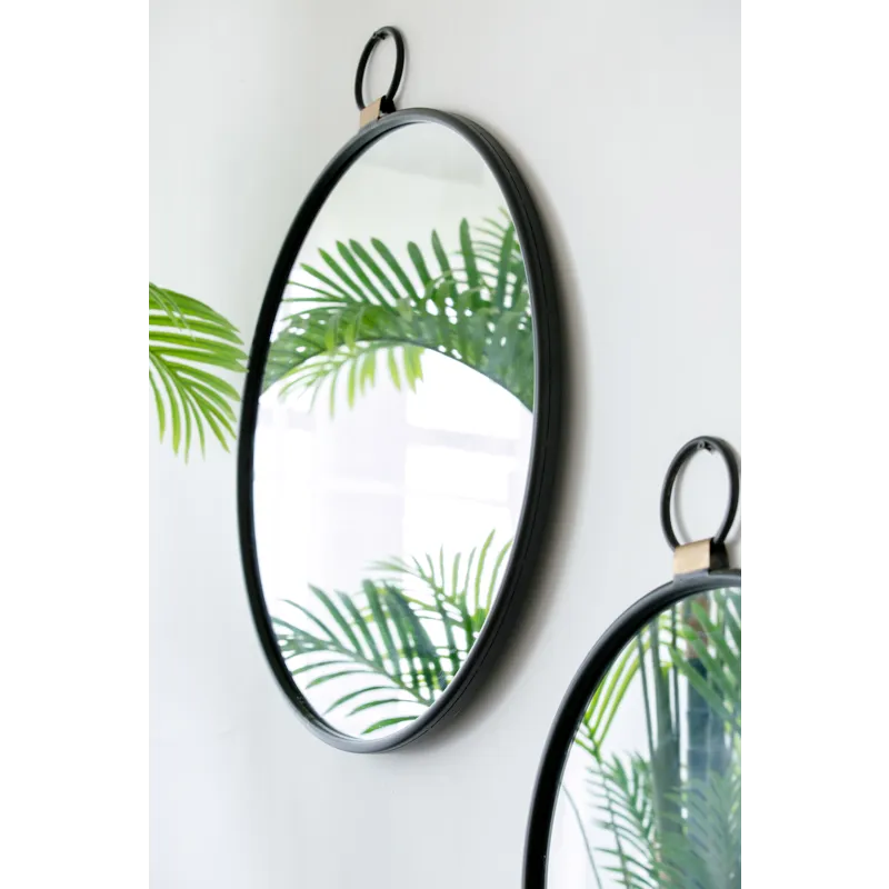 Wall Mirror With Black Frame, Contemporary Minimalist Accent Mirror For Living Room, Foyer, Entryway