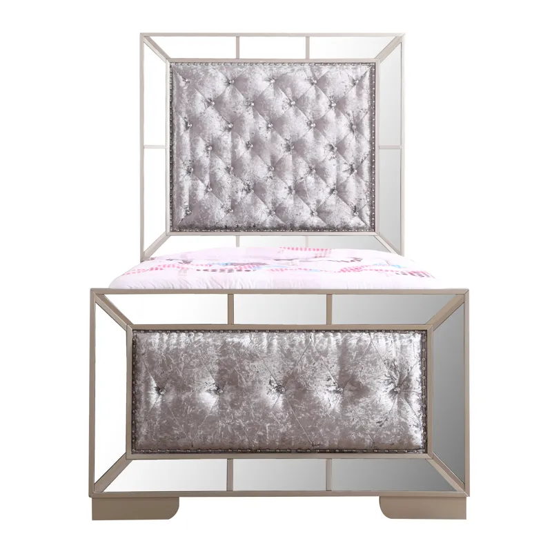 Hollywood Hills - Twin Bed - Silver Champagne