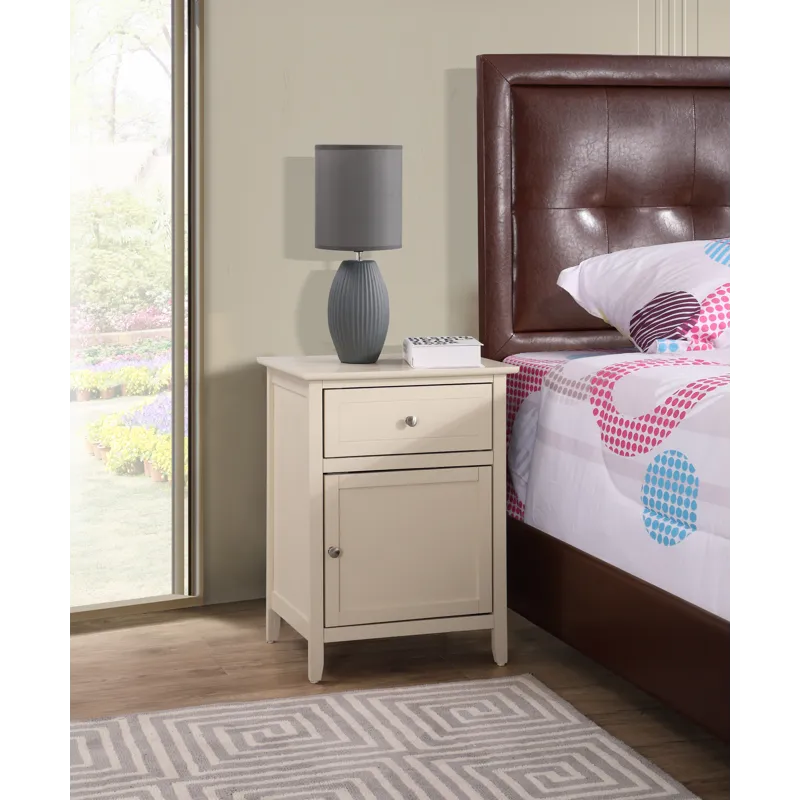 Izzy - G1415-N-75 1 Drawer /1 Door Nightstand - Beige