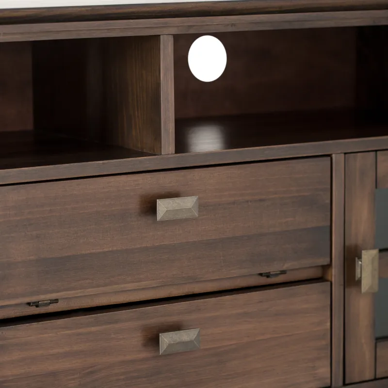 Artisan - 72\" TV Media Stand - Natural Aged Brown