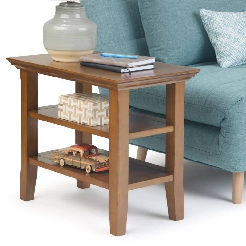 Acadian - Narrow Side Table - Light Golden Brown