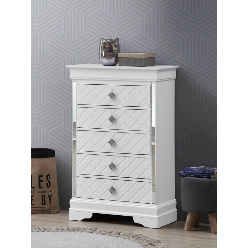 Verona - Stylish Chest - Silver Champagne