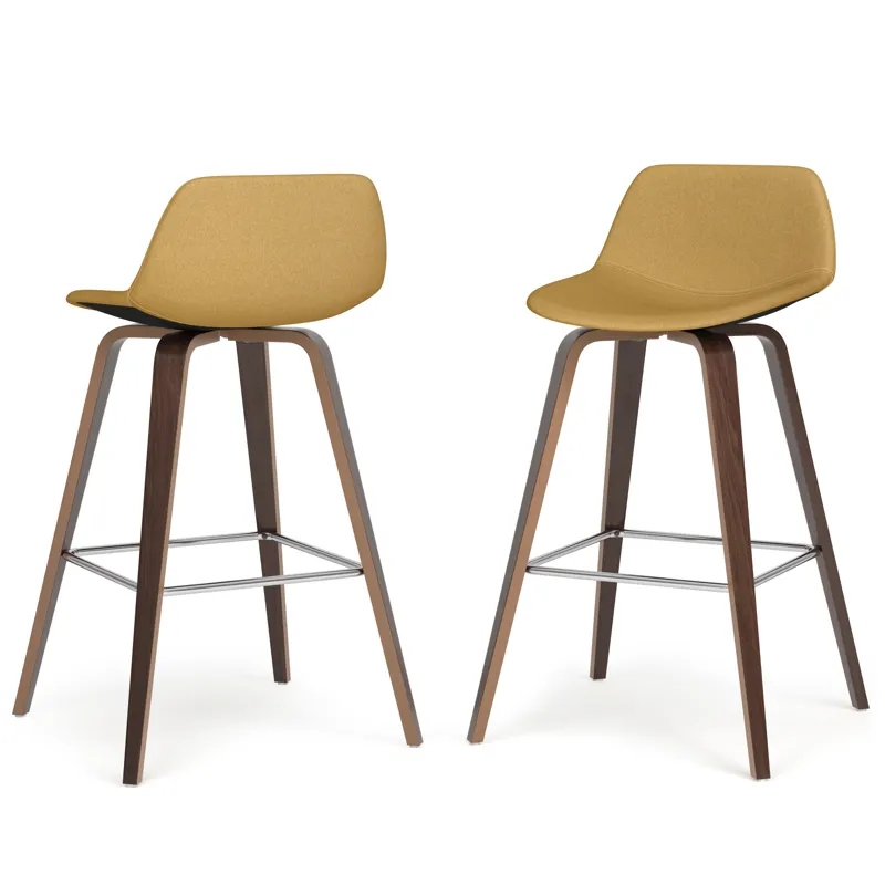 Randolph - Bentwood Counter Height Stool (Set of 2) - Dijon Yellow