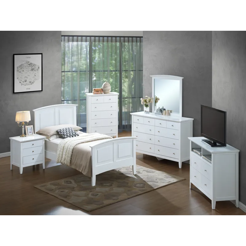 Hammond - G5490A-TB Twin Bed (2 Boxes) - White