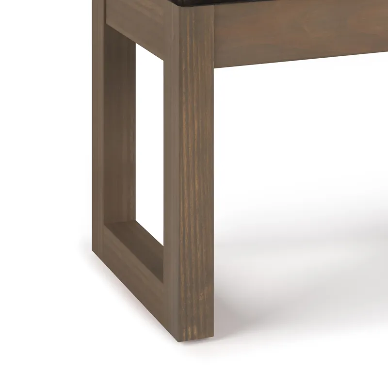 Milltown - Footstool Small Ottoman Bench - Distressed Brown