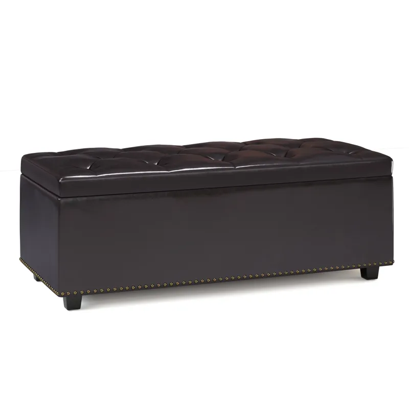 Hamilton - Lift Top Rectangular Storage Ottoman - Tanners Brown