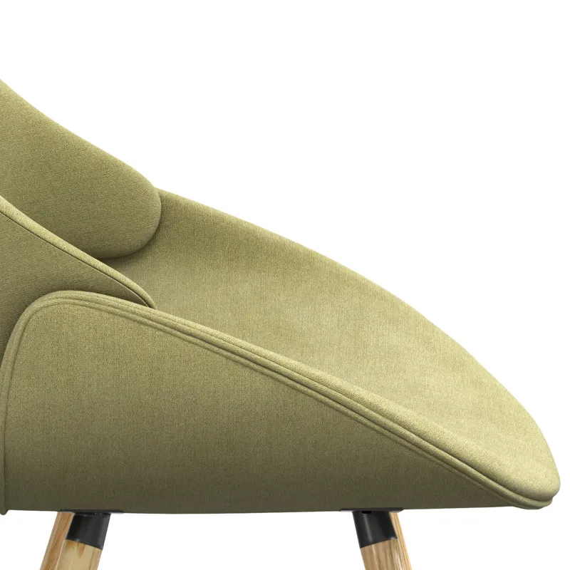 Malden - Bentwood Dining Chair - Acid Green / Light Brown