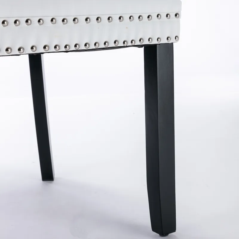 Nikki - Modern, High-End Tufted Solid Wood Contemporary PU And Velvet Upholstered Dining Chair With 