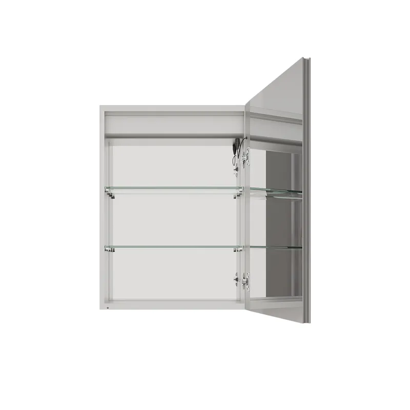 26X20\" Bathroom Medicine Cabinet With LED Mirror, Anti-Fog, Waterproof, 3000K~6000K Single Door Lig