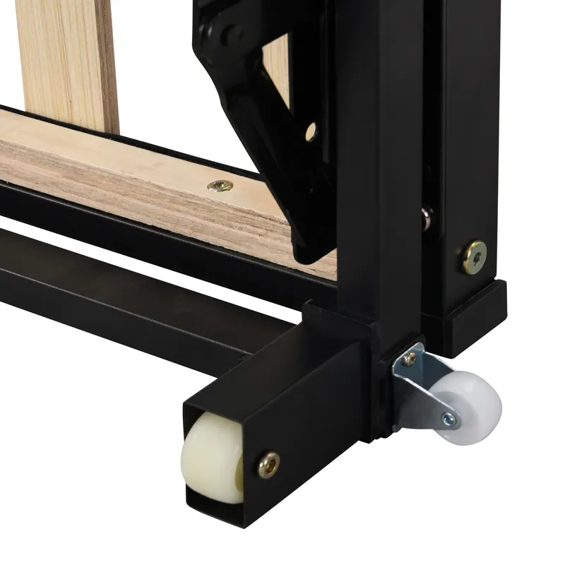 Twin Size Upholstered Daybed With Pop Up Trundle - Gray