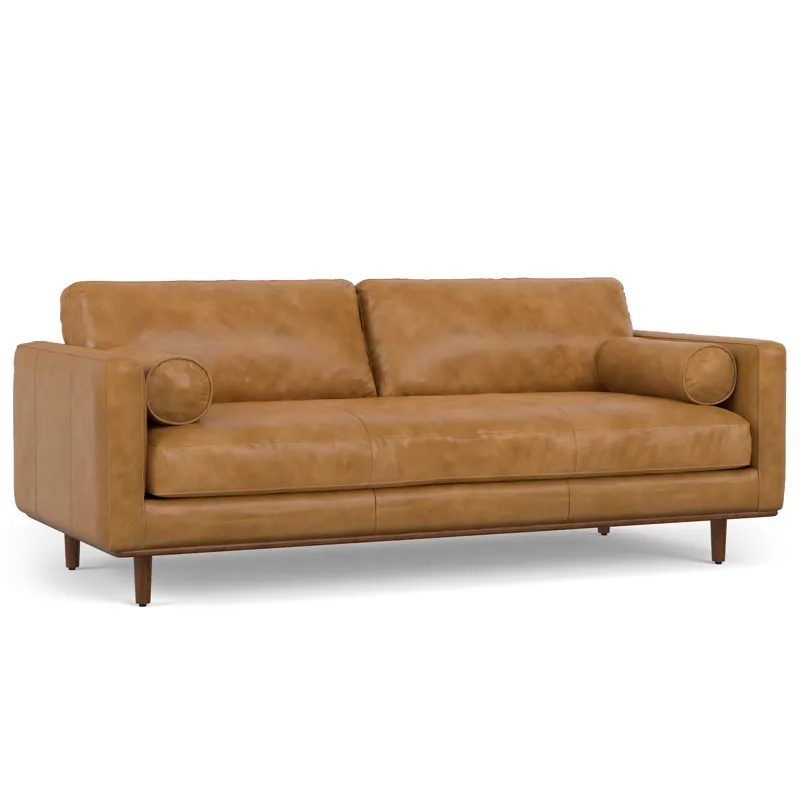 Morrison - 89\" Sofa and Ottoman Set - Sienna