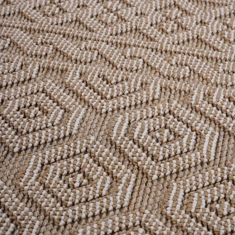 6\' x 9\' Geometric Indoor / Outdoor Area Rug - Mocha