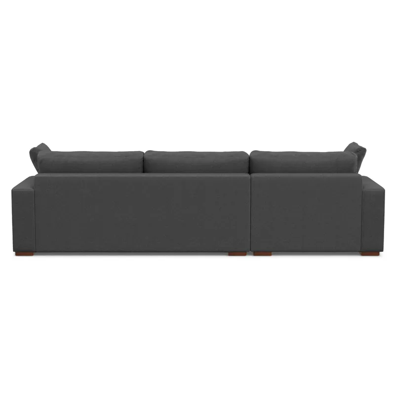 Charlie - Deep Seater Left Sectional Sofa - Pebble Gray