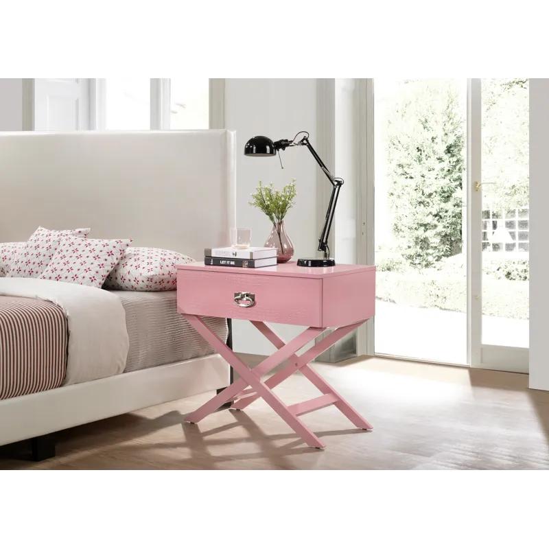 Xavier - G0074-N Nightstand - Pink