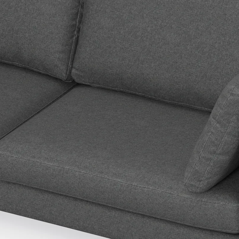 Ava - 90\" Mid Century Sofa - Pebble Gray
