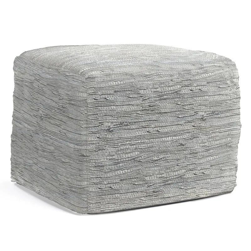 Fredrik - Square Pouf - Cream