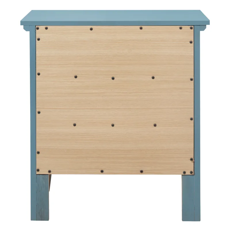 Hammond - 3 Drawer Nightstand - Teal