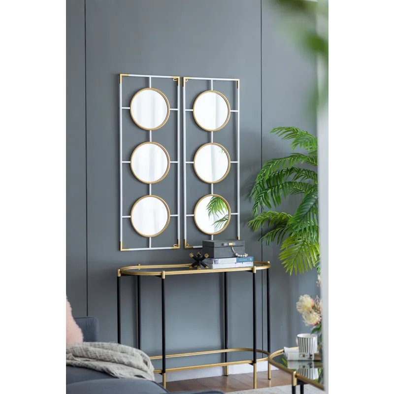 Frame With Mirror - Gold / White