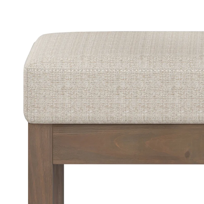 Milltown - Footstool Small Ottoman Bench - Platinum