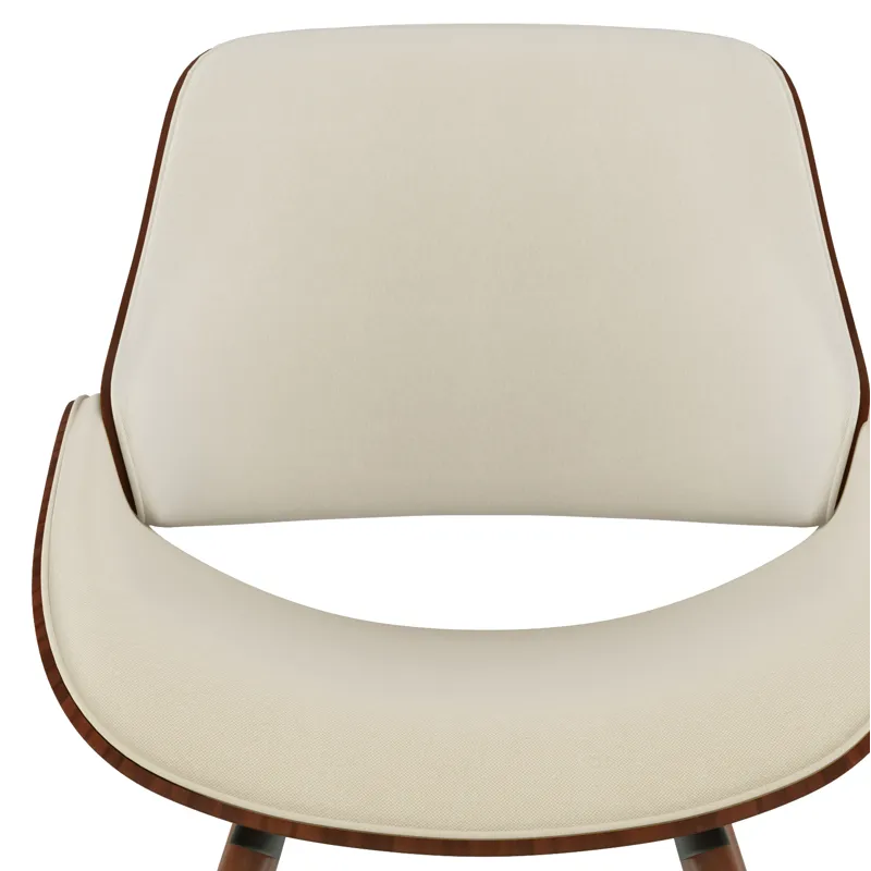 Malden - Bentwood Dining Chair with Wood Back - Natural / Dark Bown