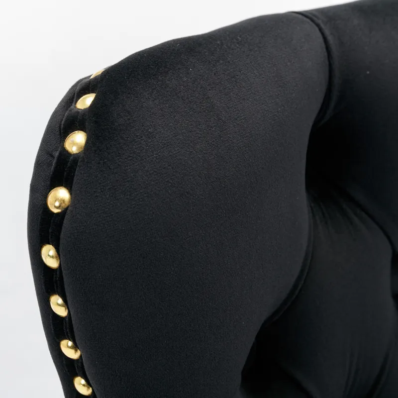 Thick Golden Swivel Velvet Barstools Adjusatble Seat Height From 27-35\", Modern Upholstered Bar Sto